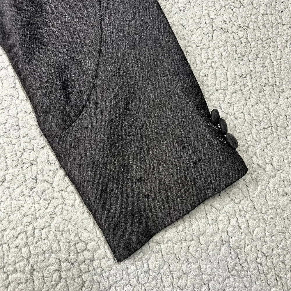 All Saints‎ Spitalfields Belgrave Tuxedo Jacket Mens 38 Black Wool Shawl MJE594
